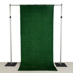 5ftx10ft Green Fringe Shag Polyester Event Drapery Panel, Minky Fabric Divider Backdrop Curtain - Bell Racket Store