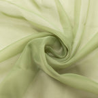 5ftx14ft Dusty Sage Green Chiffon Curtain Panel, Durable Flame Resistant Backdrop Ceiling Drapery With Rod Pocket - Bell Racket Store