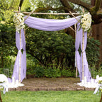 5ftx14ft Lavender Lilac Chiffon Curtain Panel, Durable Flame Resistant Backdrop Ceiling Drapery With Rod Pocket - Bell Racket Store