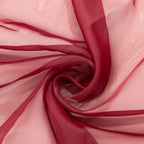 5ftx32ft Burgundy Chiffon Curtain Panel, Durable Flame Resistant Backdrop Ceiling Drapery With Rod Pocket - Bell Racket Store