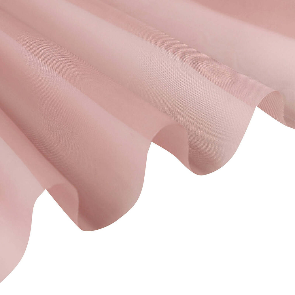 5ftx32ft Dusty Rose Chiffon Curtain Panel, Durable Flame Resistant Backdrop Ceiling Drapery With Rod Pocket - Bell Racket Store
