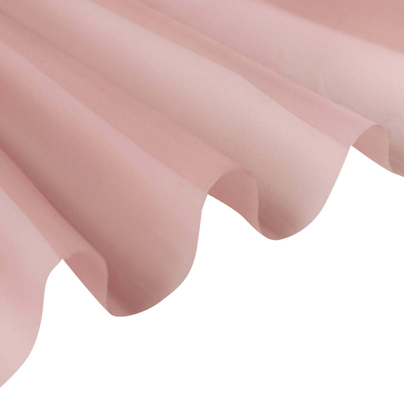 5ftx32ft Dusty Rose Chiffon Curtain Panel, Durable Flame Resistant Backdrop Ceiling Drapery With Rod Pocket - Bell Racket Store