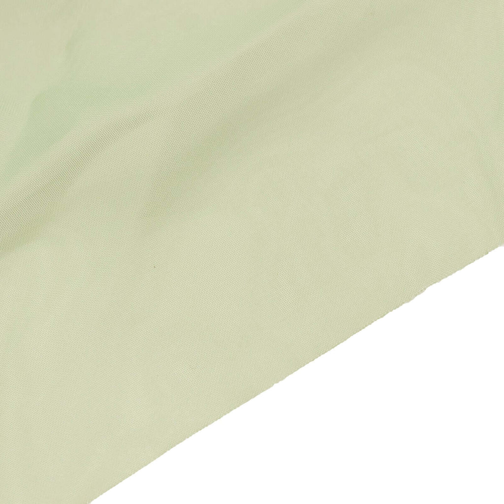 5ftx32ft Sage Green Chiffon Curtain Panel, Durable Flame Resistant Backdrop Ceiling Drapery With Rod Pocket - Bell Racket Store