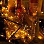 5ftx8ft Warm White 192 LED Icicle Curtain Fairy String Lights with 8 Modes - Bell Racket Store