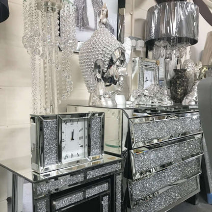 5"x10 Yards Shiny Gold Diamond Rhinestone Ribbon Wrap Roll, DIY Craft Decor - NestOCart