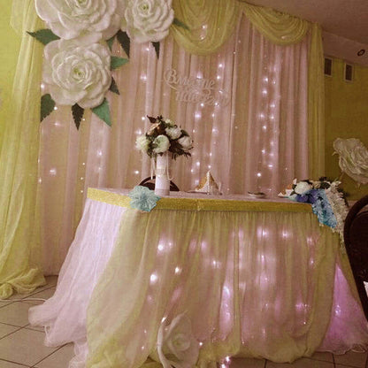 5"x10 Yards Shiny Gold Diamond Rhinestone Ribbon Wrap Roll, DIY Craft Decor - NestOCart