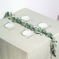 6.5ft Frosted Green Artificial Silk Eucalyptus Leaf Garland Vine