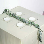 6.5ft Frosted Green Artificial Silk Eucalyptus Leaf Garland Vine