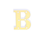 3D Marquee Letter "B" Warm White 6 LED Lights Gold - Chic Light-Up Decor for Events 6"