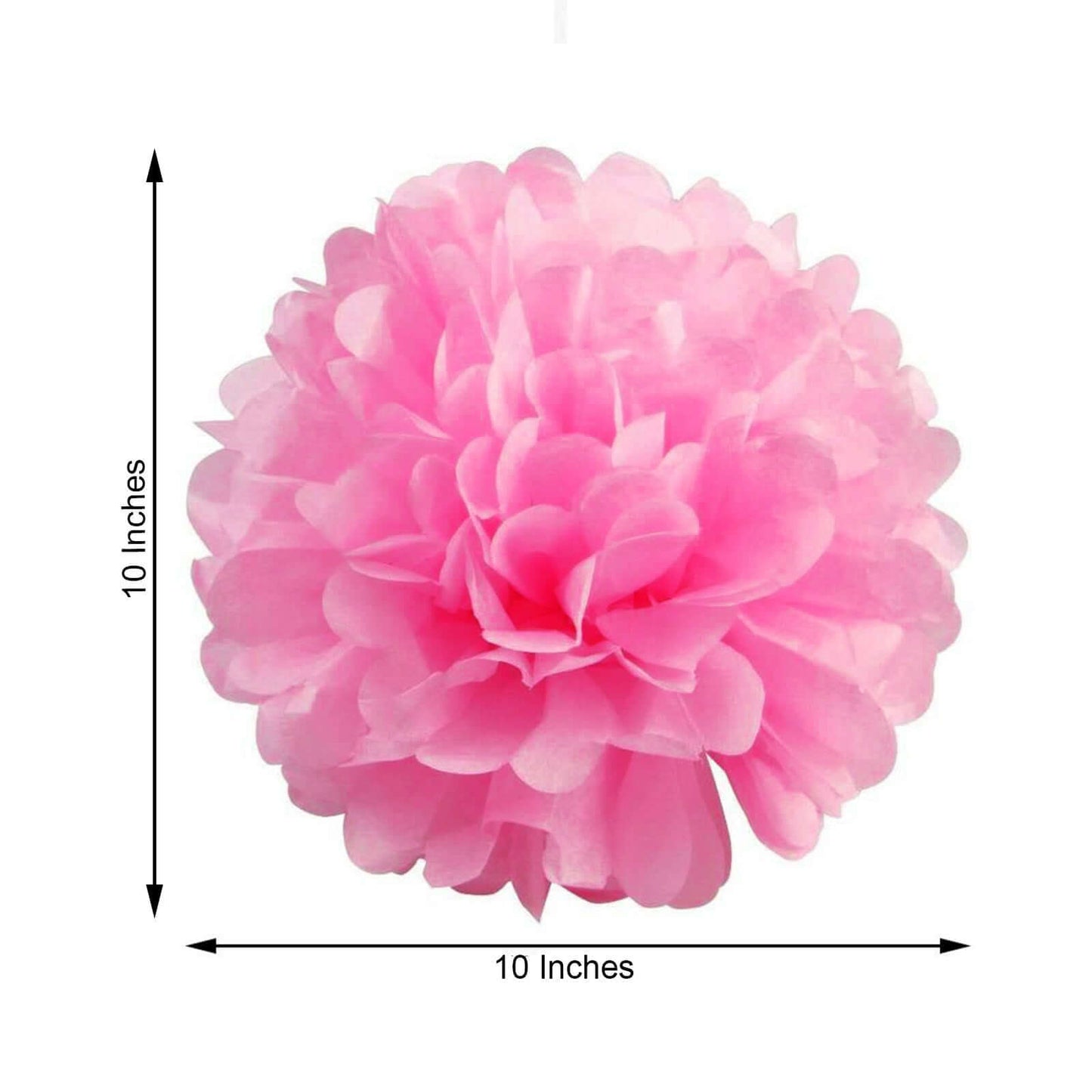 6 Pack 10" Pink Tissue Paper Pom Poms Flower Balls, Ceiling Wall Hanging Decorations - NestOCart