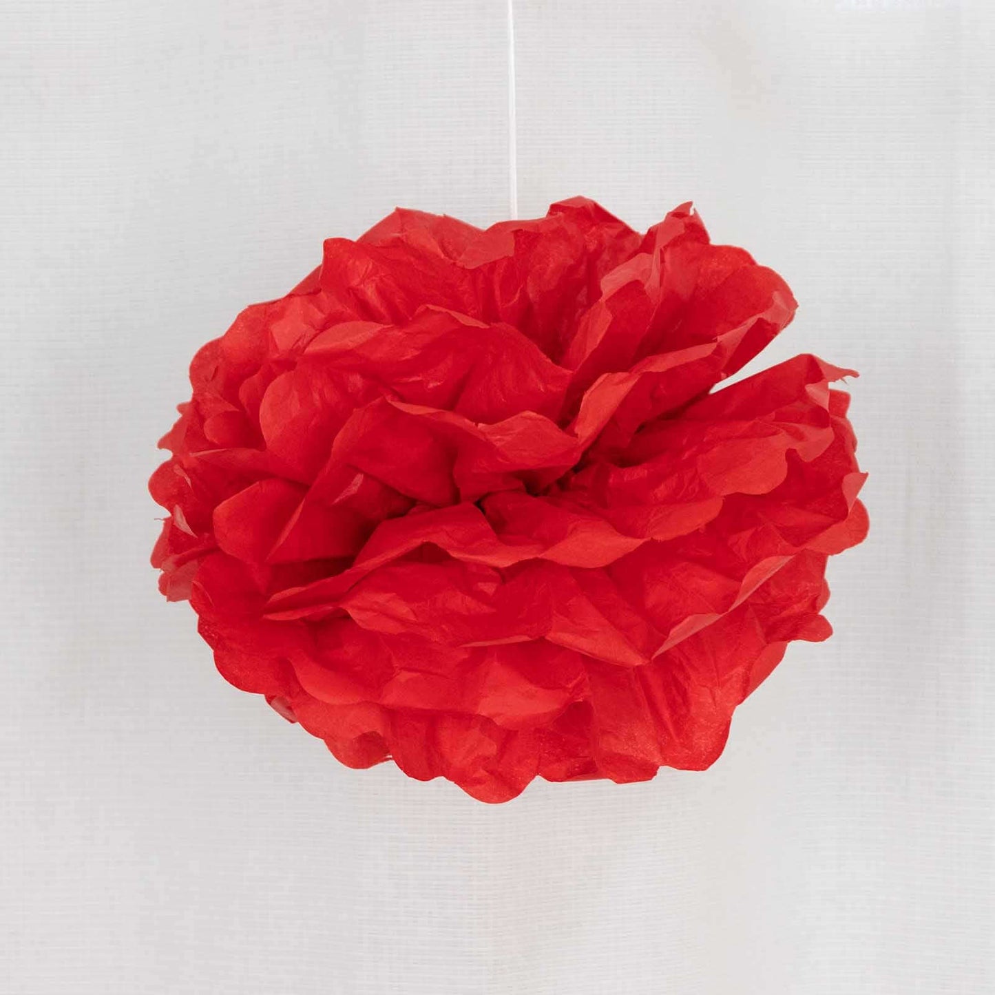 6 Pack 10" Red Tissue Paper Pom Poms Flower Balls, Ceiling Wall Hanging Decorations - NestOCart
