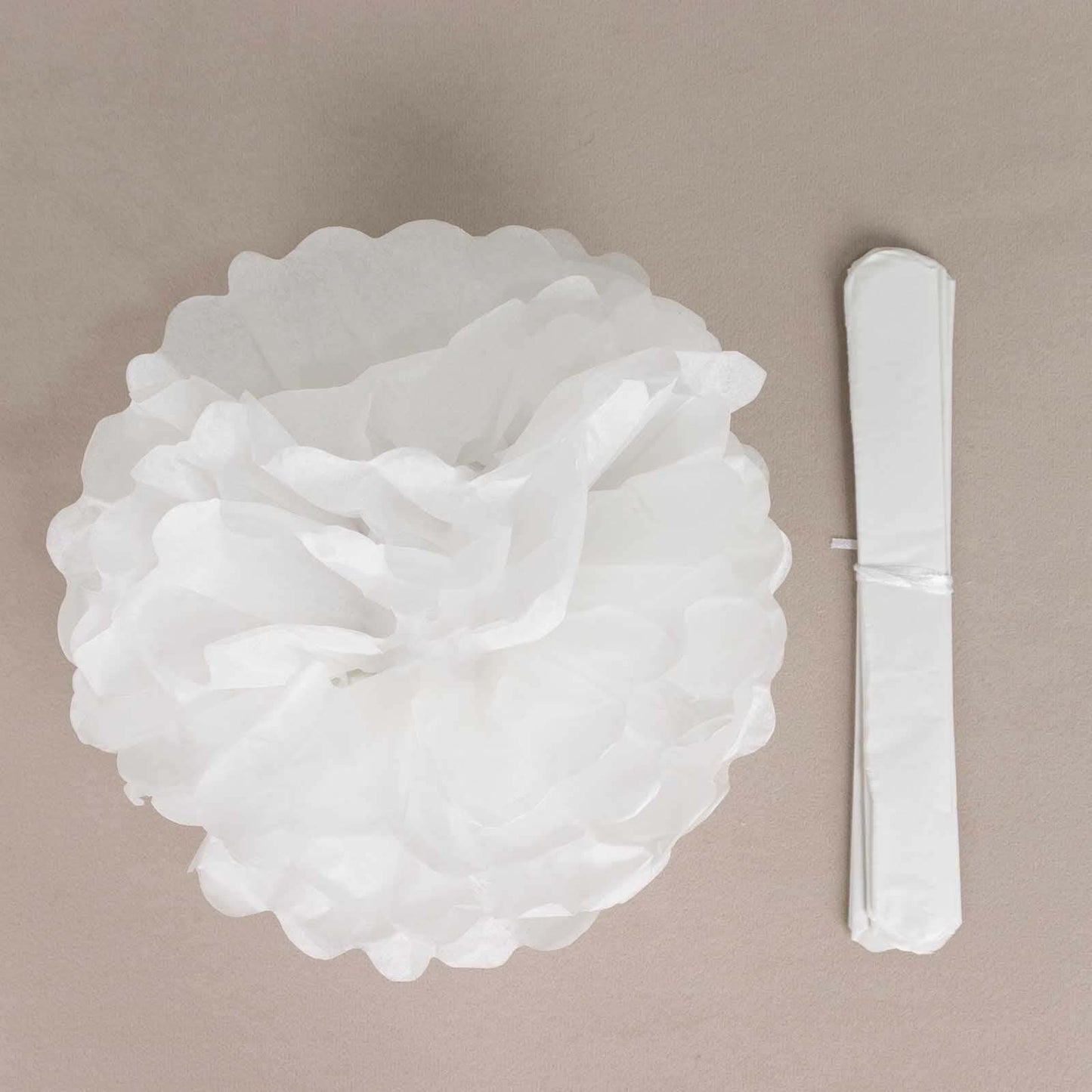 6 Pack 10" White Tissue Paper Pom Poms Flower Balls, Ceiling Wall Hanging Decorations - NestOCart