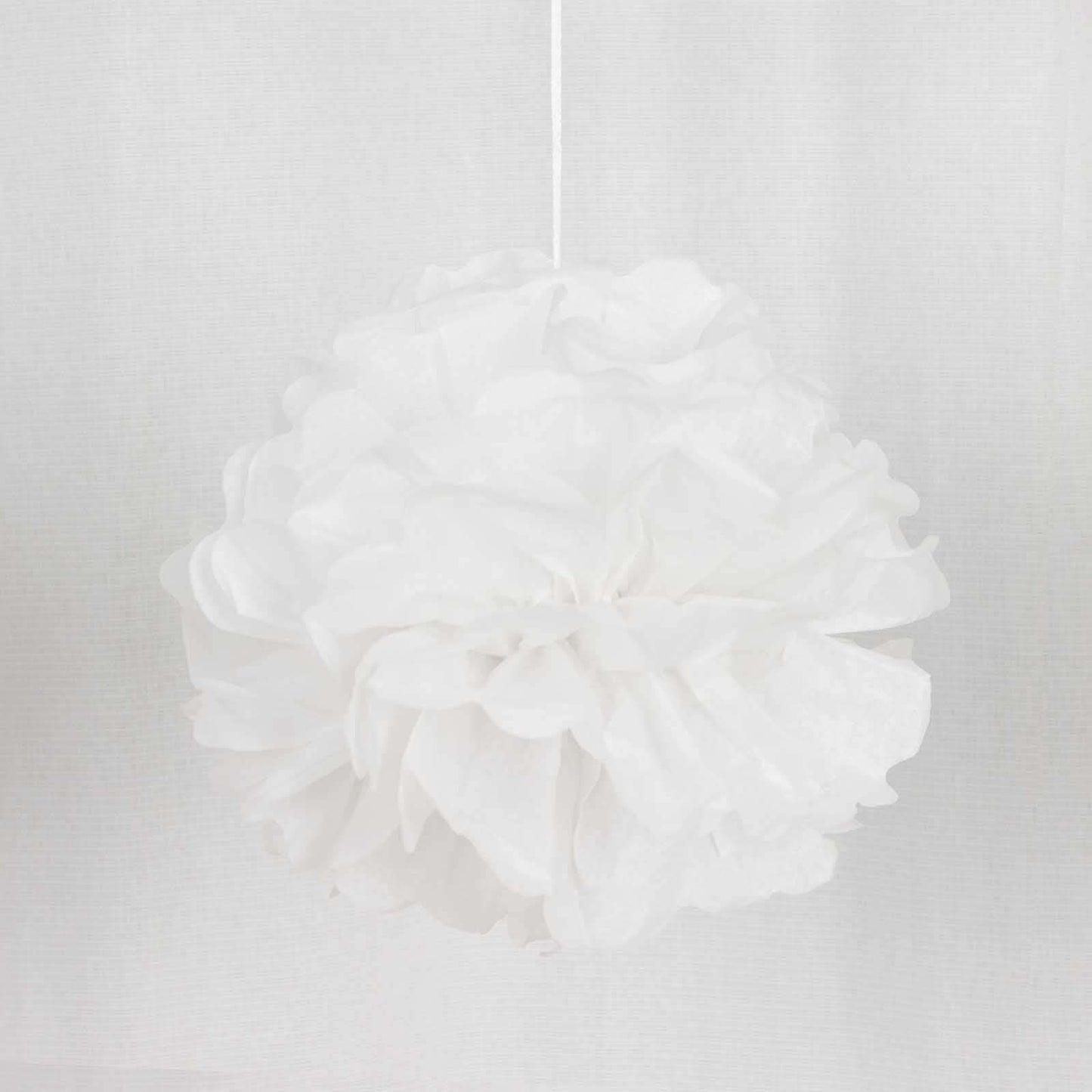 6 Pack 10" White Tissue Paper Pom Poms Flower Balls, Ceiling Wall Hanging Decorations - NestOCart