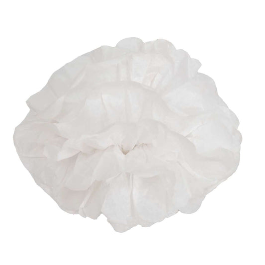 6 Pack 6" White Tissue Paper Pom Poms Flower Balls, Ceiling Wall Hanging Decorations - NestOCart