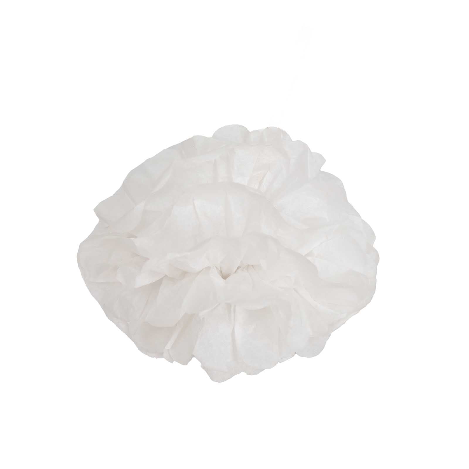 6 Pack 6" White Tissue Paper Pom Poms Flower Balls, Ceiling Wall Hanging Decorations - NestOCart