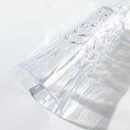 6 Pack 6oz Shatterproof Plastic Champagne Flutes with Embossed Leaf Pattern, Clear Reusable Cocktail Wine Glasses - 8.5" - Bell Racket Store