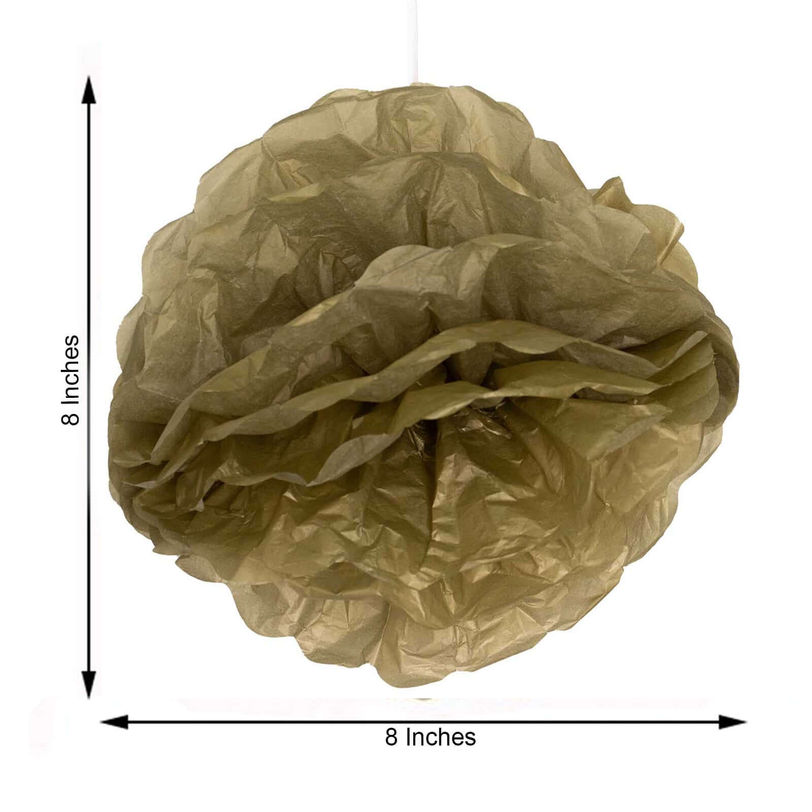 6 Pack 8" Gold Tissue Paper Pom Poms Flower Balls, Ceiling Wall Hanging Decorations - NestOCart