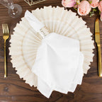 6 - Pack Acrylic Plastic Round Charger Plates 13" in Antique White with Sunray Scalloped Rim, Decorative Dinner Party Charger Tableware - Bell Racket Store