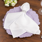 6 - Pack Acrylic Plastic Round Charger Plates 13" in Lavender Lilac with Reef Design, Dinner Charger Tableware - Bell Racket Store