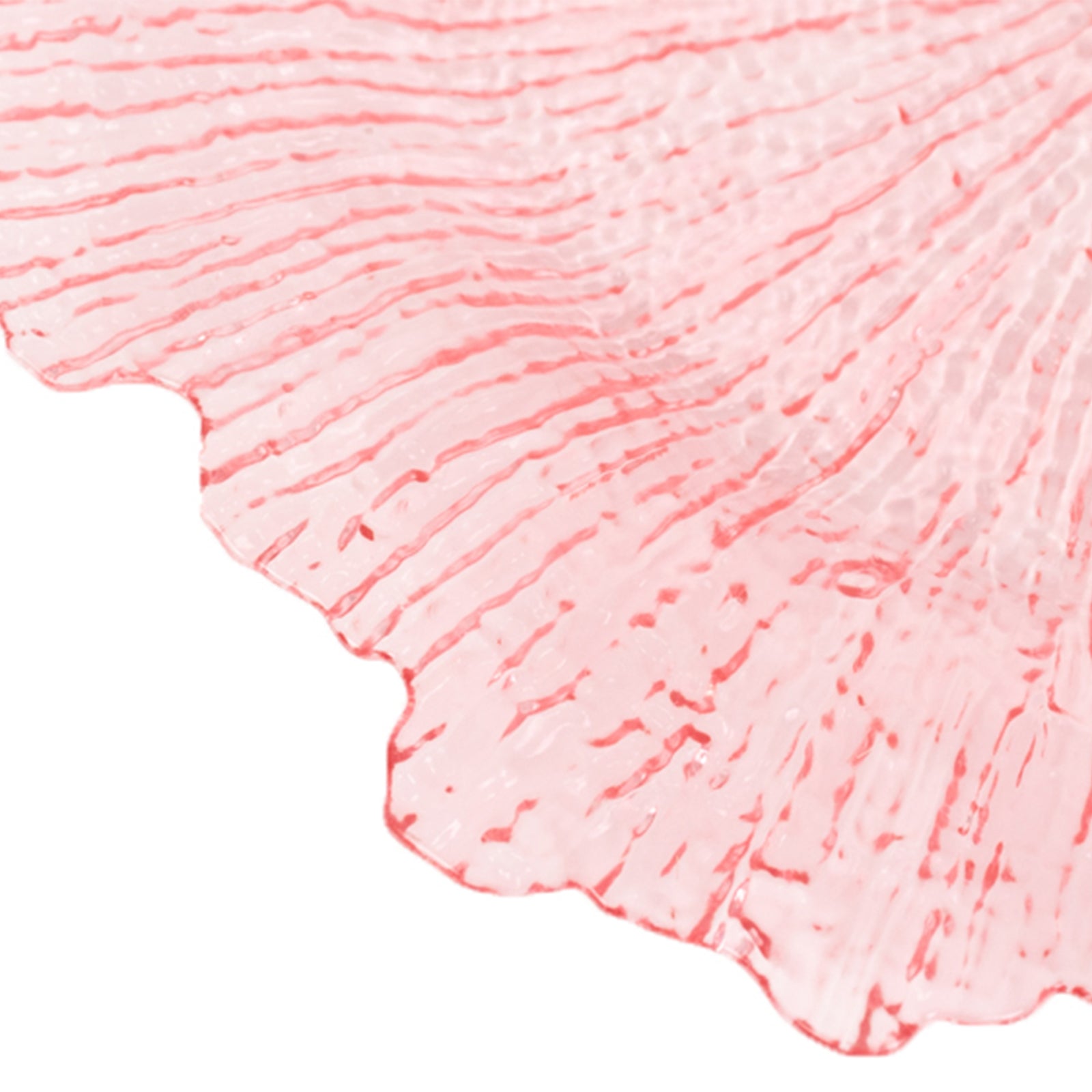 6 - Pack Acrylic Plastic Round Charger Plates 13" in Transparent Blush with Reef Design, Dinner Charger Tableware - Bell Racket Store