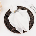 6 - Pack Acrylic Round Charger Plates 13" in Black with Gold Glitter Abstract Lines Pattern, Decorative Dinner Party Charger Tableware - Bell Racket Store