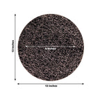 6 - Pack Acrylic Round Charger Plates 13" in Black with Gold Glitter Abstract Lines Pattern, Decorative Dinner Party Charger Tableware - Bell Racket Store