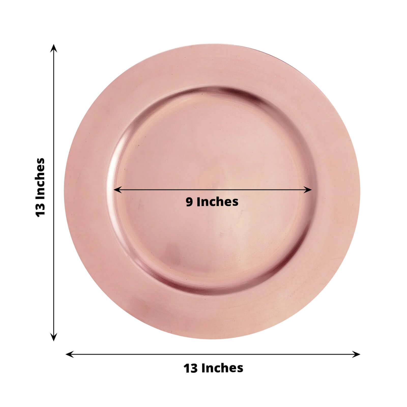 6 - Pack Acrylic Round Charger Plates 13" in Blush Pink, Dinner Party Decor Charger Tableware - NestOCart