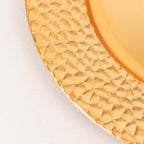 6 - Pack Acrylic Round Charger Plates 13" in Metallic Gold with Hammered Rim, Plastic Decorative Dinner Party Charger Tableware - Bell Racket Store