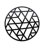 6 - Pack Disposable Table Placemats in Black Laser Cut Geometric Triangle Design - 700GSM Cardboard Placemats for Glamorous Table Settings 13" - Bell Racket Store