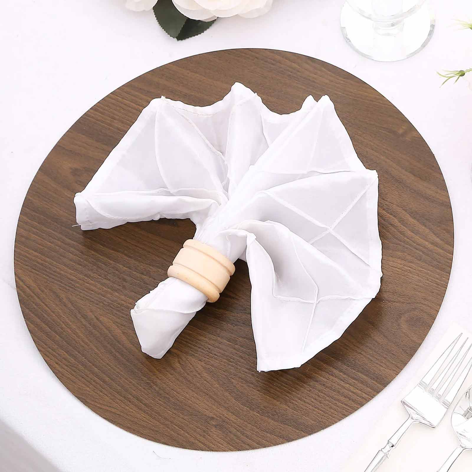 6 - Pack Disposable Table Placemats in Brown with Walnut Wood Design - Cardboard Placemats for Rustic & Farmhouse Themes 13" - Bell Racket Store