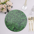 6 - Pack Disposable Table Placemats in Green Boxwood Leaf Print - 700GSM Cardboard Placemats for Forest & Garden Theme Party Decor 13" - Bell Racket Store