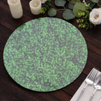 6 - Pack Disposable Table Placemats in Green Boxwood Leaf Print - 700GSM Cardboard Placemats for Forest & Garden Theme Party Decor 13" - Bell Racket Store