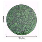 6 - Pack Disposable Table Placemats in Green Boxwood Leaf Print - 700GSM Cardboard Placemats for Forest & Garden Theme Party Decor 13" - Bell Racket Store