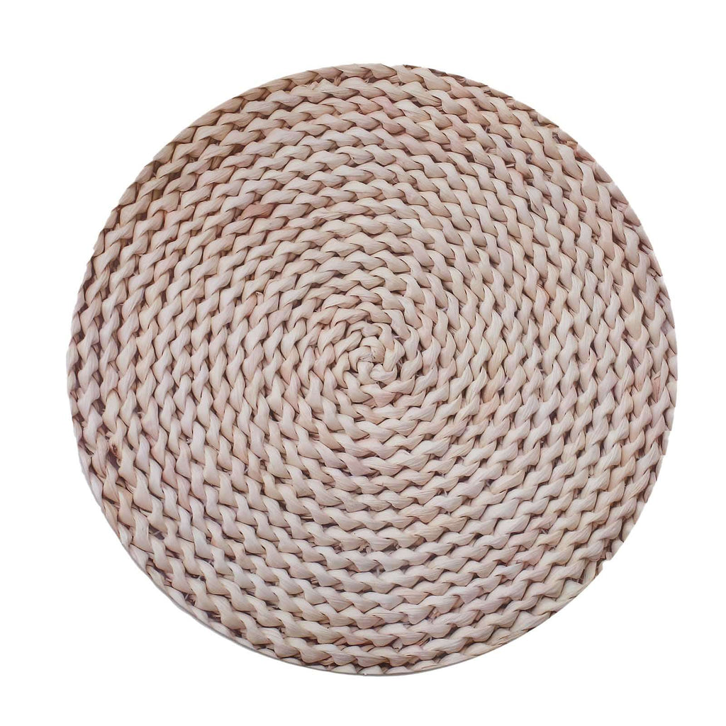 6 - Pack Disposable Table Placemats in Wheat with Woven Rattan Print - 700GSM Cardboard Placemats for Rustic Themes & Outdoor Events 13" - Bell Racket Store