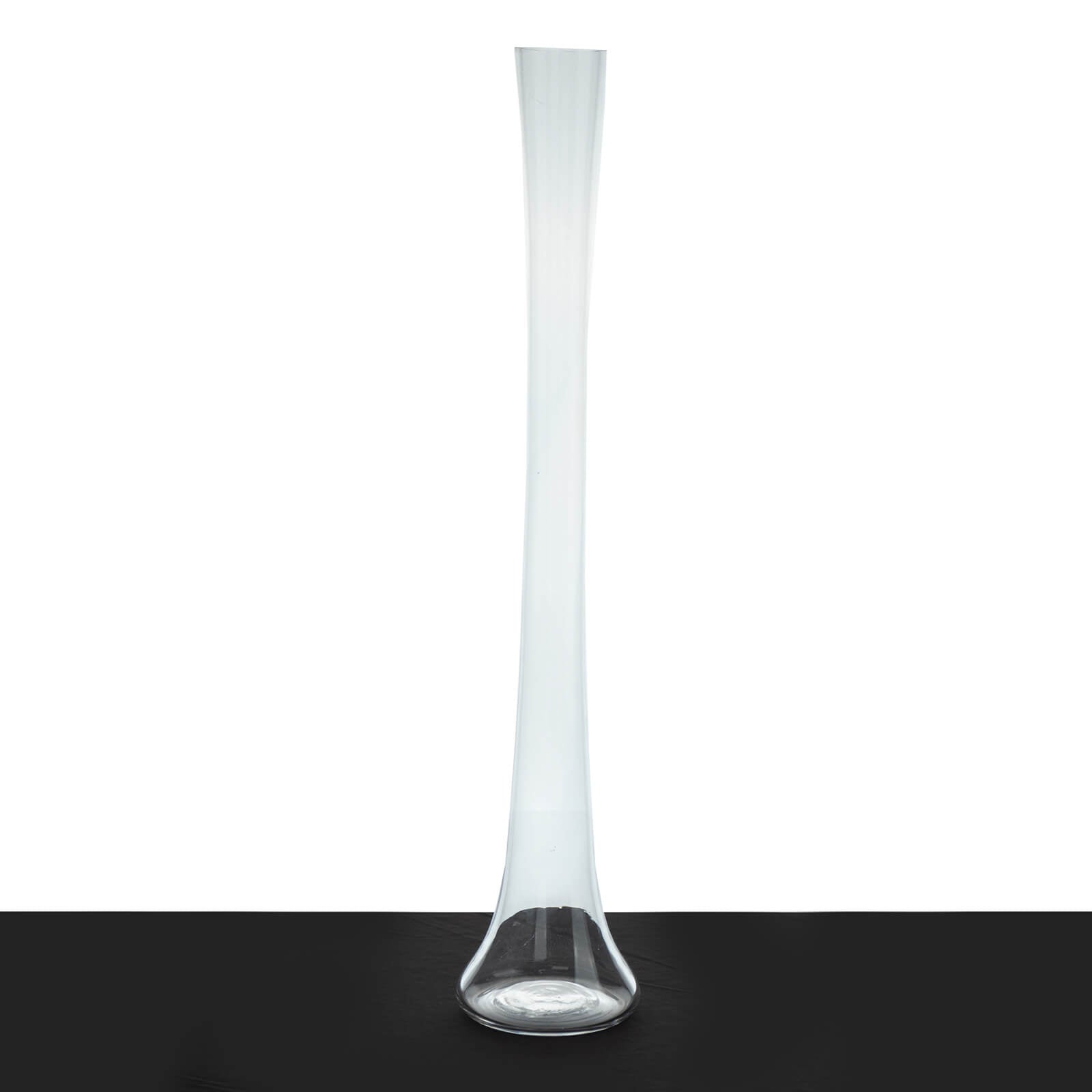 6 - Pack Glass Eiffel Tower Vases Clear with Round Base - Tall Skinny Flower Bud Wedding Centerpieces 24" - Bell Racket Store