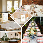 6 - Pack Gold Acrylic Rectangular Frame Sign Holders Clear Double - Sided Display with White Cardboard - Suitable for Banquets 9"x11" - Bell Racket Store