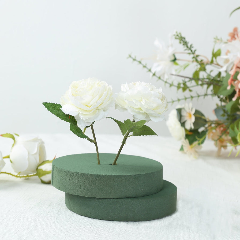 6 Pack Green Large Floral Foam Blocks for Artificial Flowers, 6" Round Wet Styrofoam Bricks Artificial Flower Arrangement Craft Supplies - Bell Racket Store