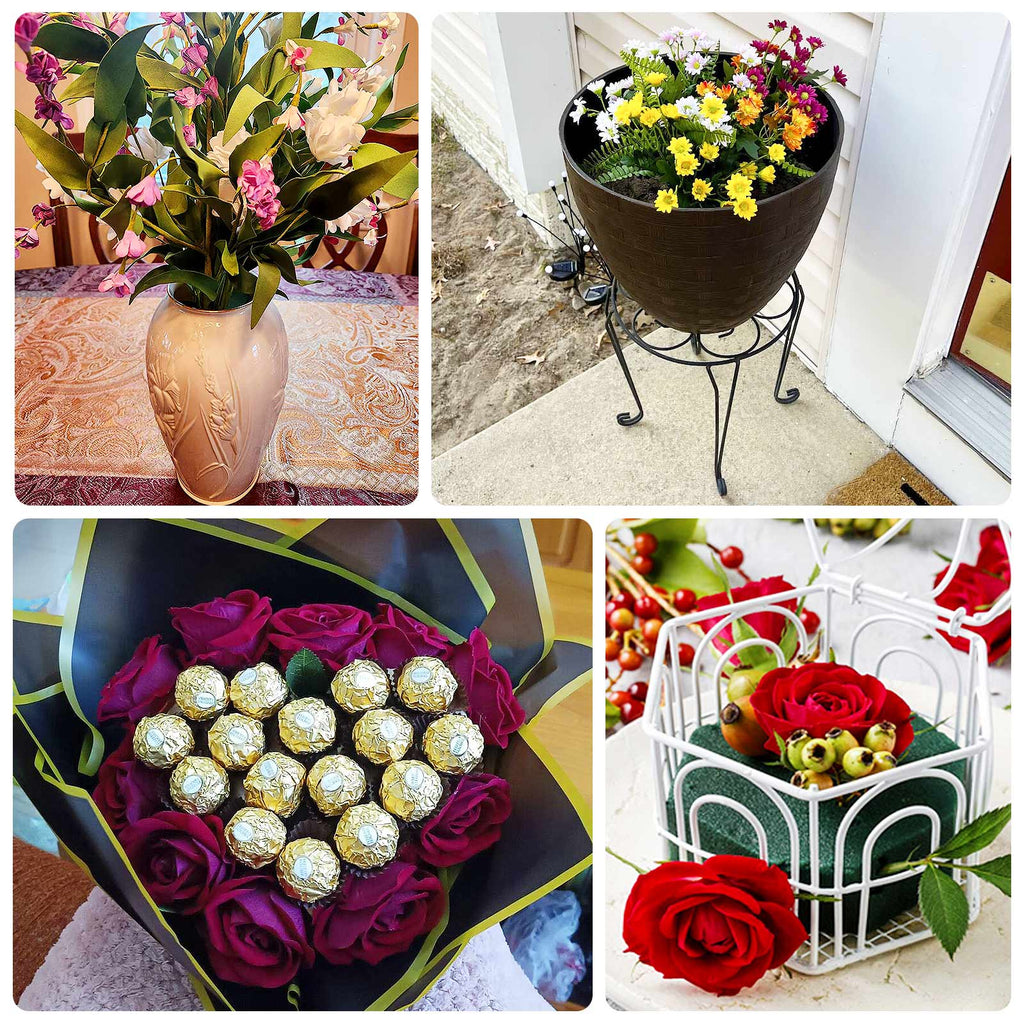 6 Pack Green Large Floral Foam Blocks for Artificial Flowers, 6" Round Wet Styrofoam Bricks Artificial Flower Arrangement Craft Supplies - Bell Racket Store