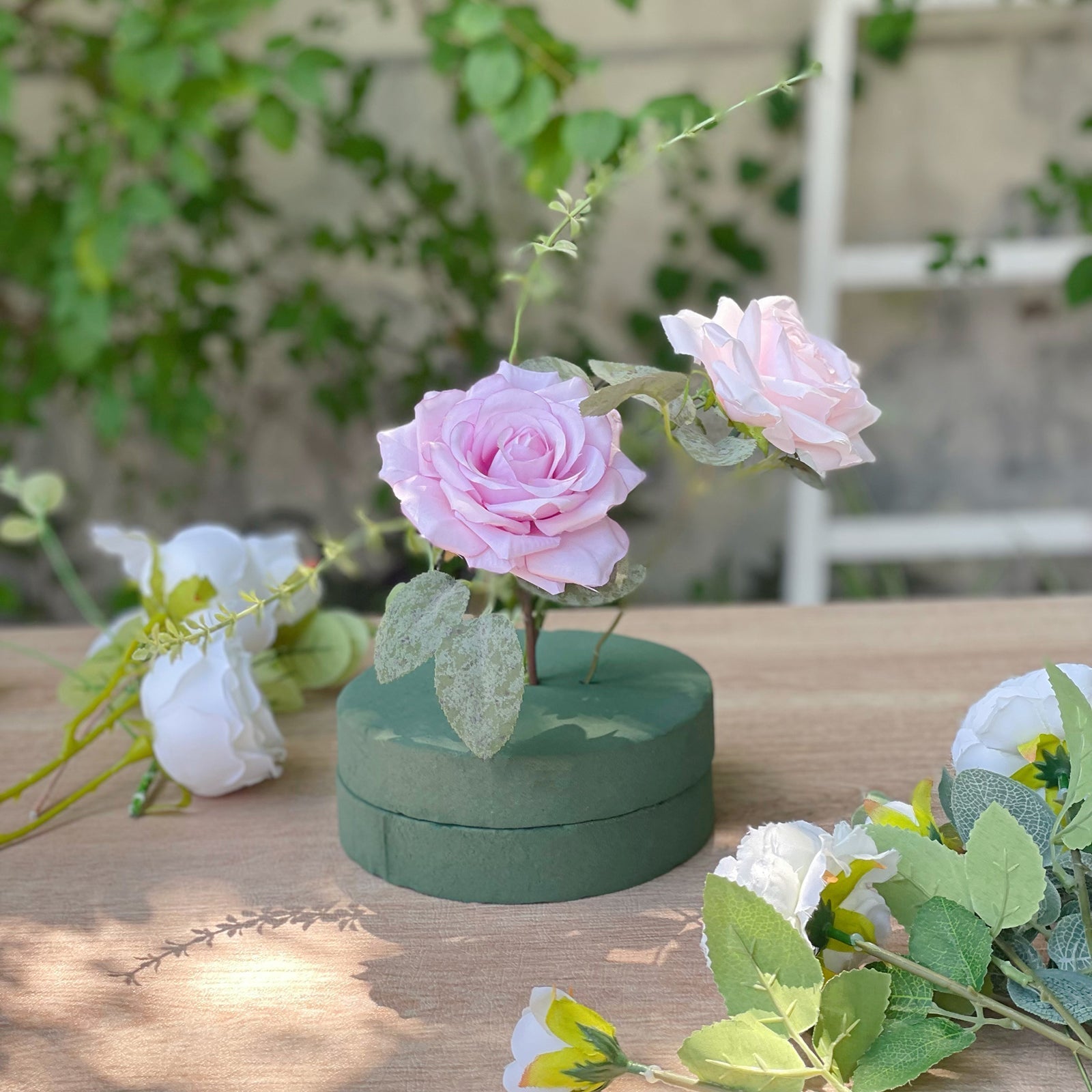6 Pack Green Large Floral Foam Blocks for Artificial Flowers, 6" Round Wet Styrofoam Bricks Artificial Flower Arrangement Craft Supplies - Bell Racket Store