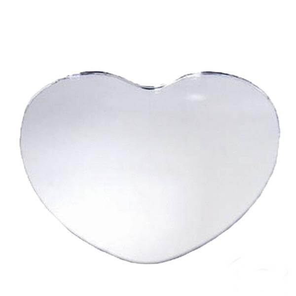 6 - Pack Hanging Wall Decor Heart Glass Mirror Table Centerpiece - Reflective Decorative Display 10" - NestOCart