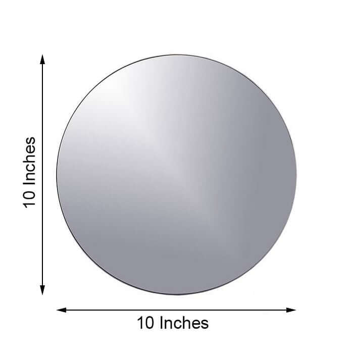 6 - Pack Hanging Wall Decor Round Glass Mirror Table Centerpiece - Decorative Reflective Display 10" - NestOCart