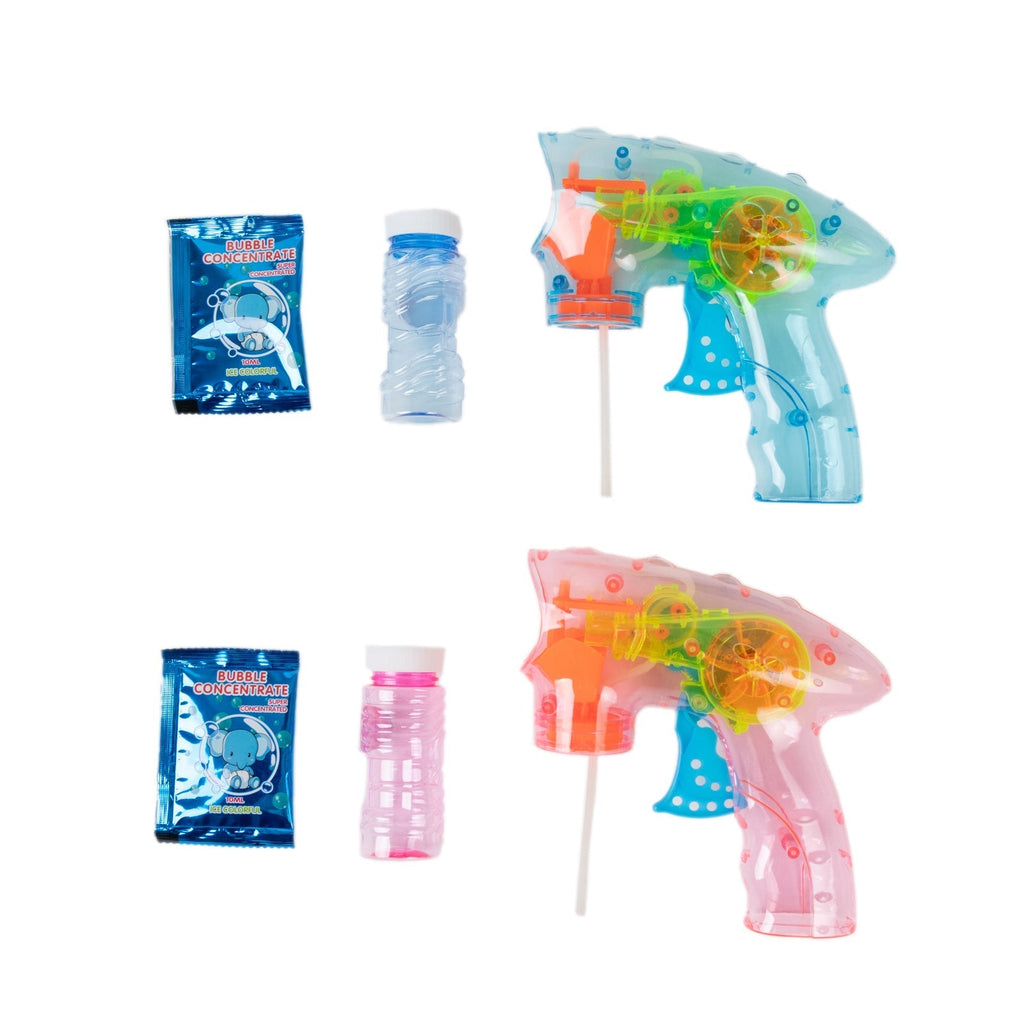 6 - Pack LED Bubble Guns Party Favor Bubbles with Solution & Refillable Bottles â€“ Fun Favors for Weddings, Kids Parties, No Batteries Required - Bell Racket Store