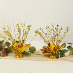 6 - Pack Metallic Gold Star Foil Spray Centerpiece Table Decorations, Free - Standing Gleam 'N Burst Party Accessories Eye - Catching Design 13" - Bell Racket Store