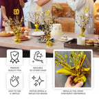 6 - Pack Metallic Gold Star Foil Spray Centerpiece Table Decorations, Free - Standing Gleam 'N Burst Party Accessories Eye - Catching Design 13" - Bell Racket Store