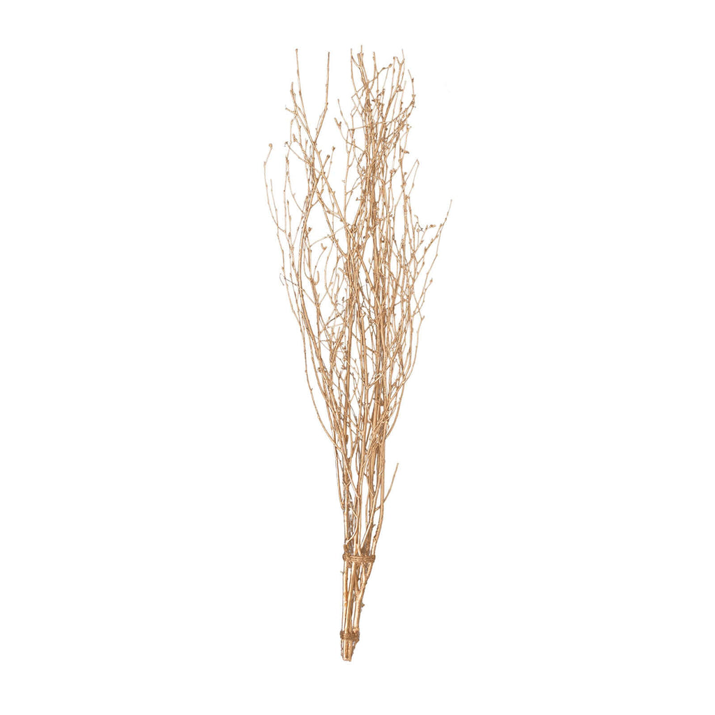 6 - Pack Natural Birch Tree Branches 46" Metallic Gold - Versatile Extra Long Decorative Dried Willow Twigs Sticks for Vase Centerpiece Wedding Decor - Bell Racket Store