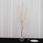 6 - Pack Natural Birch Tree Branches 46" Metallic Gold - Versatile Extra Long Decorative Dried Willow Twigs Sticks for Vase Centerpiece Wedding Decor - Bell Racket Store