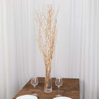 6 - Pack Natural Birch Tree Branches 46" Metallic Gold - Versatile Extra Long Decorative Dried Willow Twigs Sticks for Vase Centerpiece Wedding Decor - Bell Racket Store