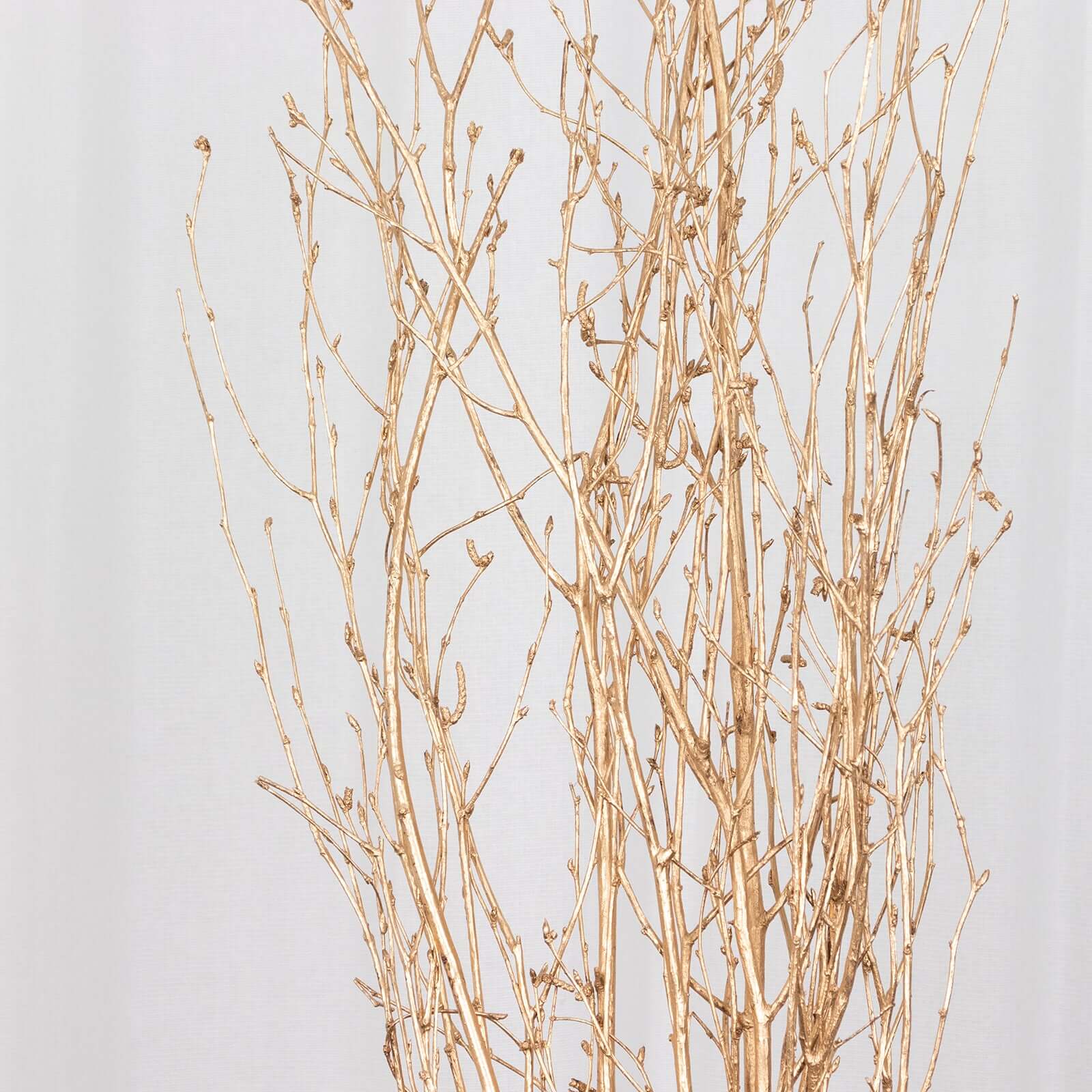 6 - Pack Natural Birch Tree Branches 46" Metallic Gold - Versatile Extra Long Decorative Dried Willow Twigs Sticks for Vase Centerpiece Wedding Decor - Bell Racket Store