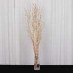 6 - Pack Natural Birch Tree Branches 46" Metallic Gold - Versatile Extra Long Decorative Dried Willow Twigs Sticks for Vase Centerpiece Wedding Decor - Bell Racket Store
