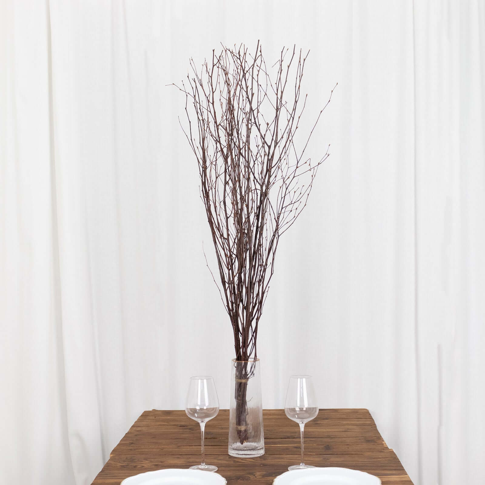 6 - Pack Natural Birch Tree Branches 46" Natural - Versatile Extra Long Decorative Dried Willow Twigs Sticks for Vase Centerpiece Wedding Decor - Bell Racket Store